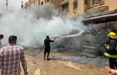 حريق أتوبيس بحدائق الأهرام