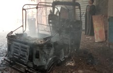 حريق هائل داخل جراج بطنطا
