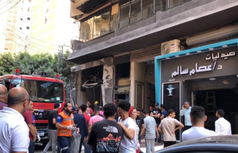 صورة من موقع الجريق صورة من موقع الجريق