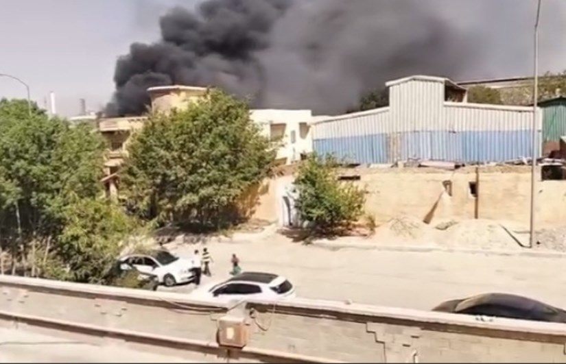 حريق في مصنع بمدينة السادات حريق في مصنع بمدينة السادات