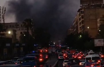 حريق سنترال رمسيس 