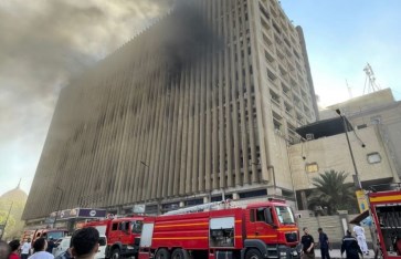 حريق سنترال رمسيس 