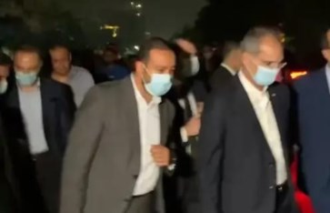 وزير الاتصالات من موقع حريق سنترال رمسيس 