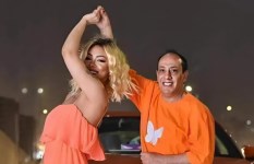 البلوجر هدير عبد الرازق مع زوجها السابق