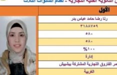 رنا رضا الأولى على الجمهورية