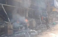 حريق هائل يلتهم مطعمي الجعان ووزير الحلو بالخصوص