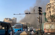 حريق بسنترال رمسيس 