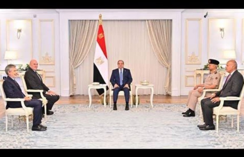 الرئيس السيسي ووزير إيطاليا 
