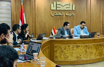 غرفة العمليات المركزية لحزب العدل تتابع سير انتخابات مجلس الشيوخ بحضور النائب عبد المنعم إمام 