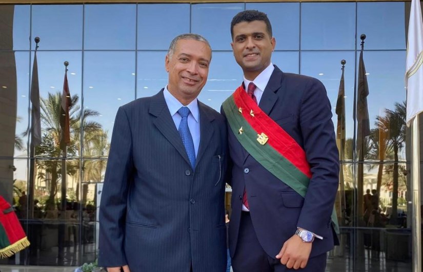 المستشار مجدى السيد صالح ونجله محمد وكيل النائب العام