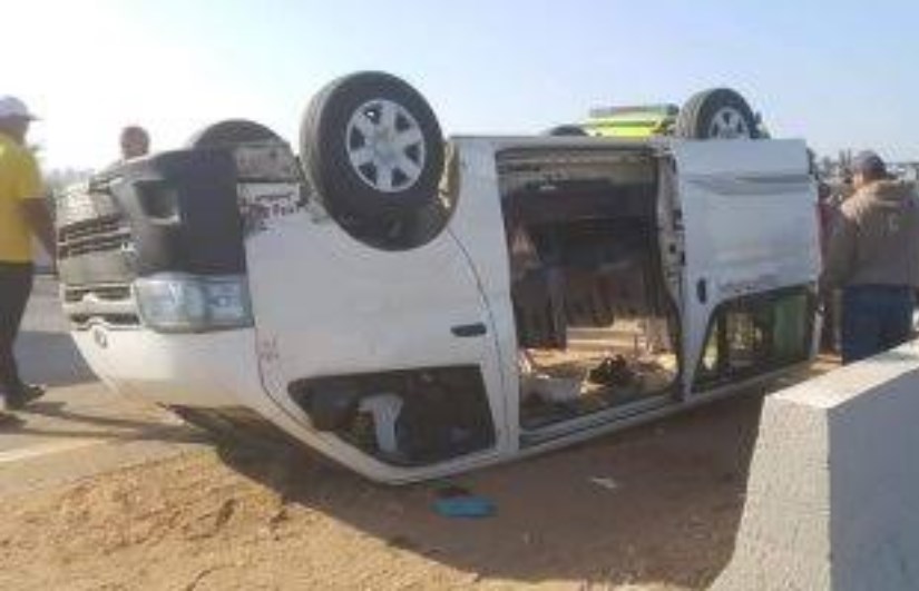 حادث انقلاب سيارة 